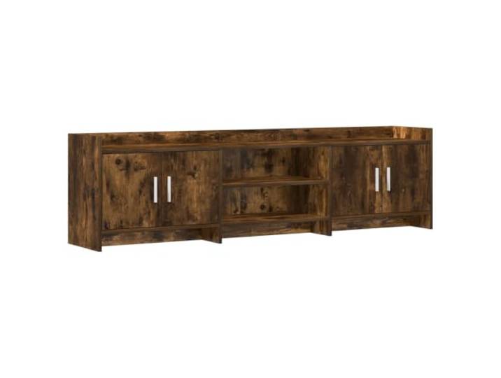 HGFDVCMR TV-Lowboard 168x33x47 cm Geräucherte Eiche Fernsehtisch Stilvolles Sideboard mit 4 Türen für Wohnzimmer und Schlafzimmer, strukturiert Mediengeräte und Zubehör übersichtlich.