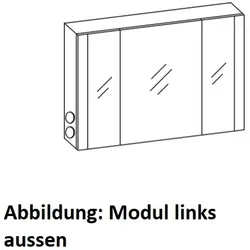 Artiqua LED-Spiegelschrank , Anthrazit Glanz, 071-SET-2-10-UN-51 071-SET-2-10-UN-51