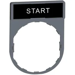 Schneider Electric ZBY2303C0 Schildträger 30x40mm, mit Schild START, für Harmony 22mm, in grau