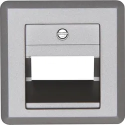 Kopp 349520184 MILANO - UAE-Abdeckung, Schrägauslass, 1-2Anschlüsse, Farbe: stahl
