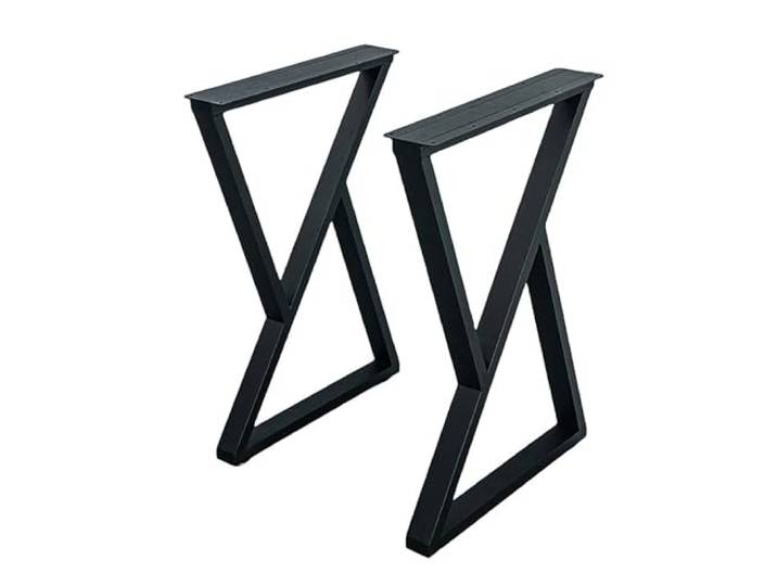 JIiopCFegh Tischbeine, Set mit 2 trapezförmigen Couchtischbeinen, Schreibtischbeinen(Black,70x30cm)