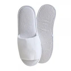 HYGOSTAR 10 Paar Slipper Weiß 28,5 cm lang aus Frottee-Polyestergemisch besonders weich, sehr angenehm zu tragen Hotelslipper Einwegslipper Gästehausschuhe
