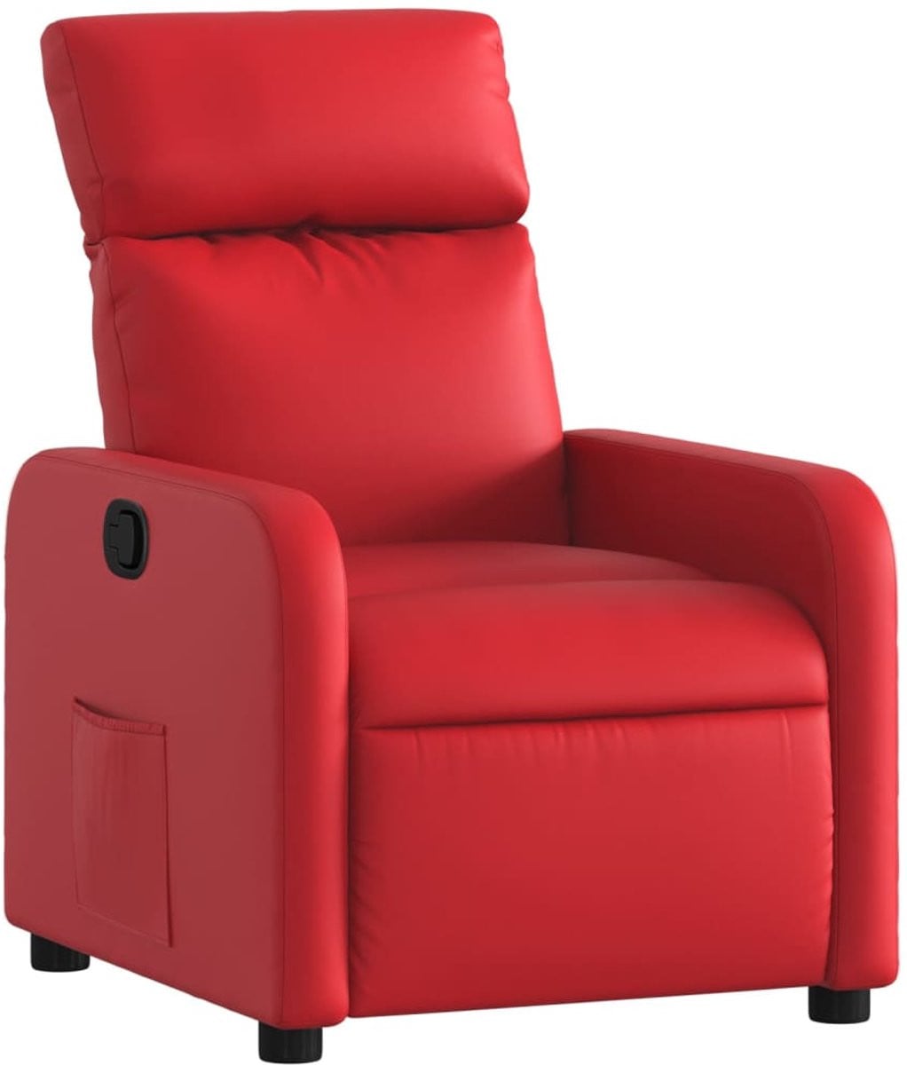 vidaXL Fauteuil - Verstelbare relaxfauteuil - Kunstleer - Rood