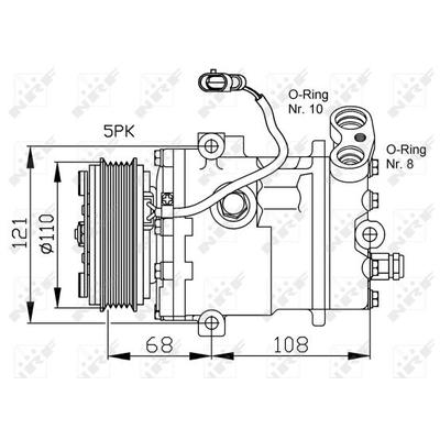 NRF Kompressor, Klimaanlage 32197 für Opel