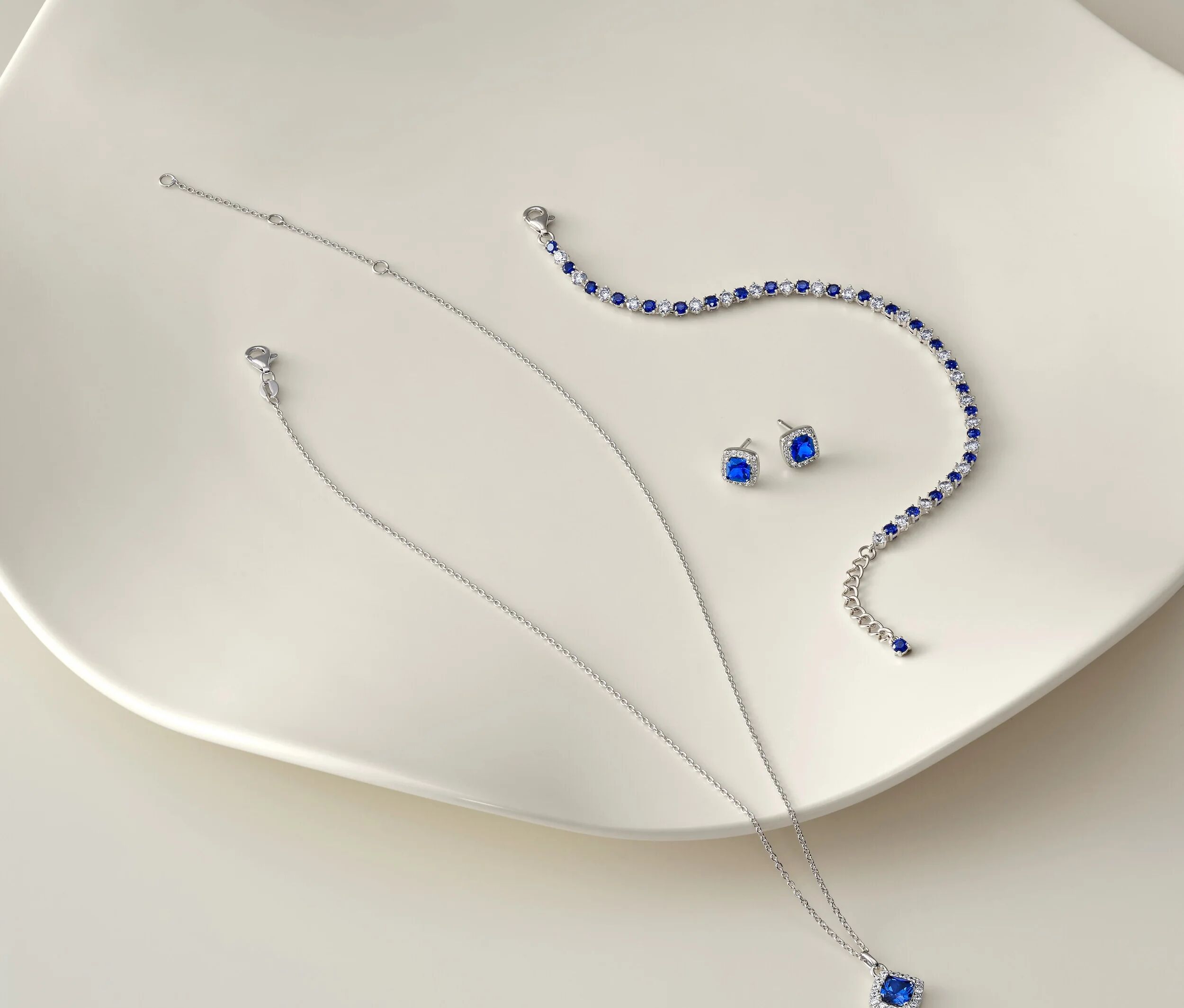 Tchibo - 925 Silber Ohrstecker »Royal Blue« - silber