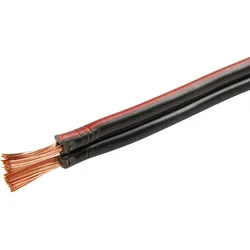 HERTH&BUSS Elektroleitung für Lautsprecher, XYFAZ schwarz/rot - 51275029005 - schwarz/rot