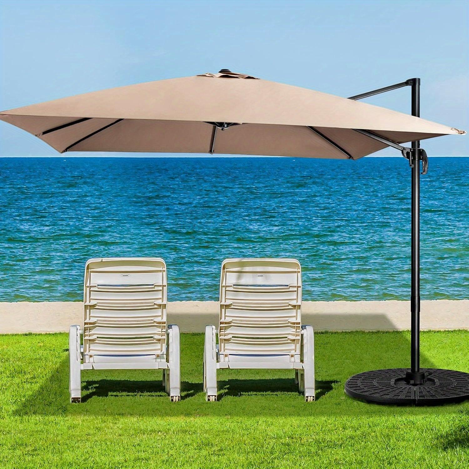 Schwebender Sonnenschirm - Wandmontierter Sonnenschirm - Sonnenschirm für Balkone - Terrassensonnenschirm - Durchmesser 3 Meter - Rostfreier Stahlrahmen
