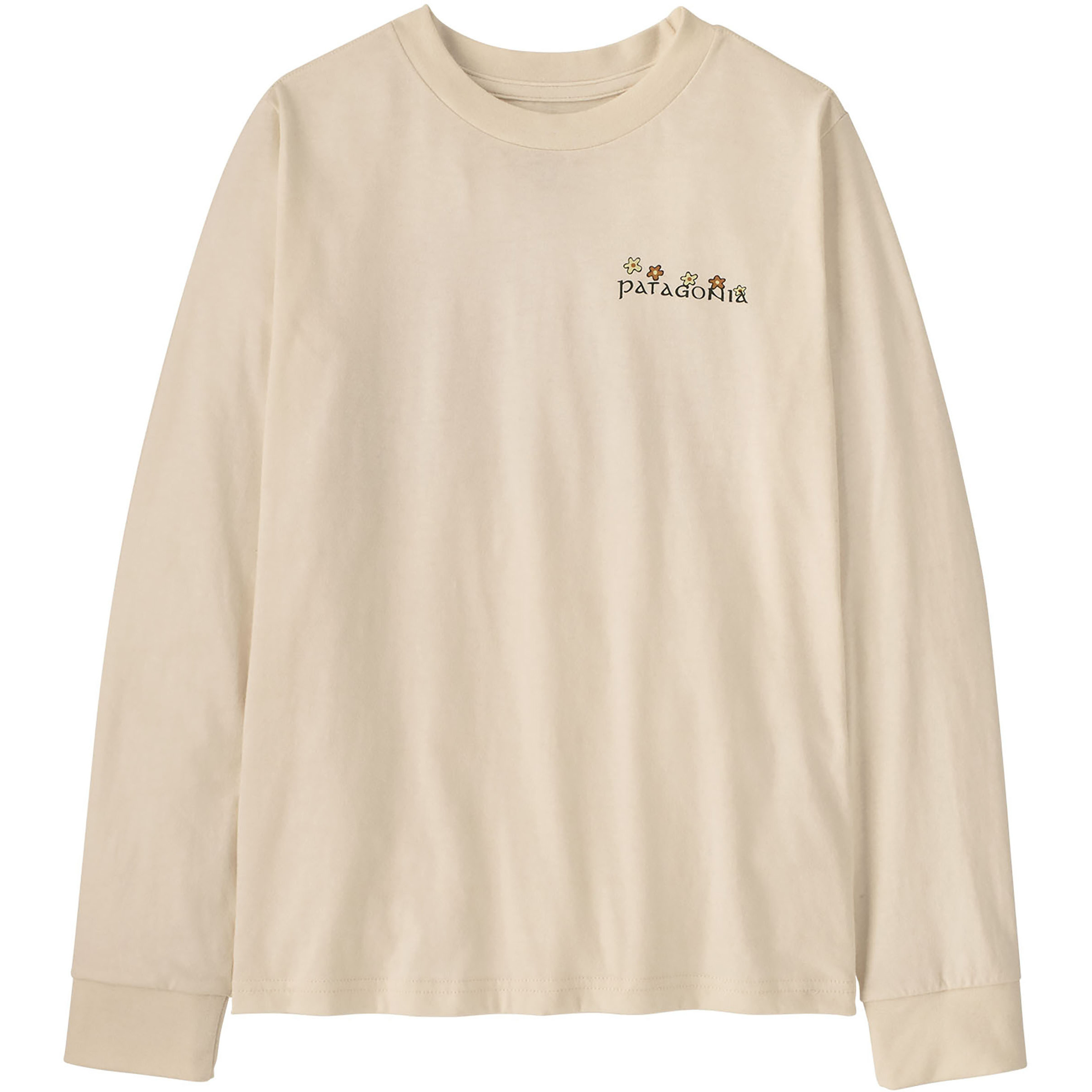 Patagonia Graphic Kinder Longsleeves beige Größe 148 Lifestyle Hautfreundlich