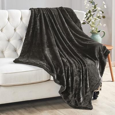 Home Soft Things Plain Fauxfur Throw