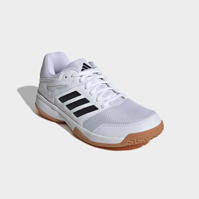 Hallenschuh ADIDAS PERFORMANCE "SPEEDCOURT IN", Damen, Gr. 43, schwarz-weiß (cloud weiß, core schwarz, gum10), Synthetik, Textil, Schuhe Hallenschuh, geeignet für jeden Hallensport