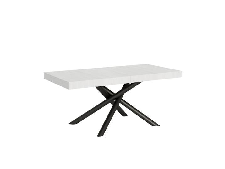 Table extensible effet bois frêne blanc 90x180/284 cm