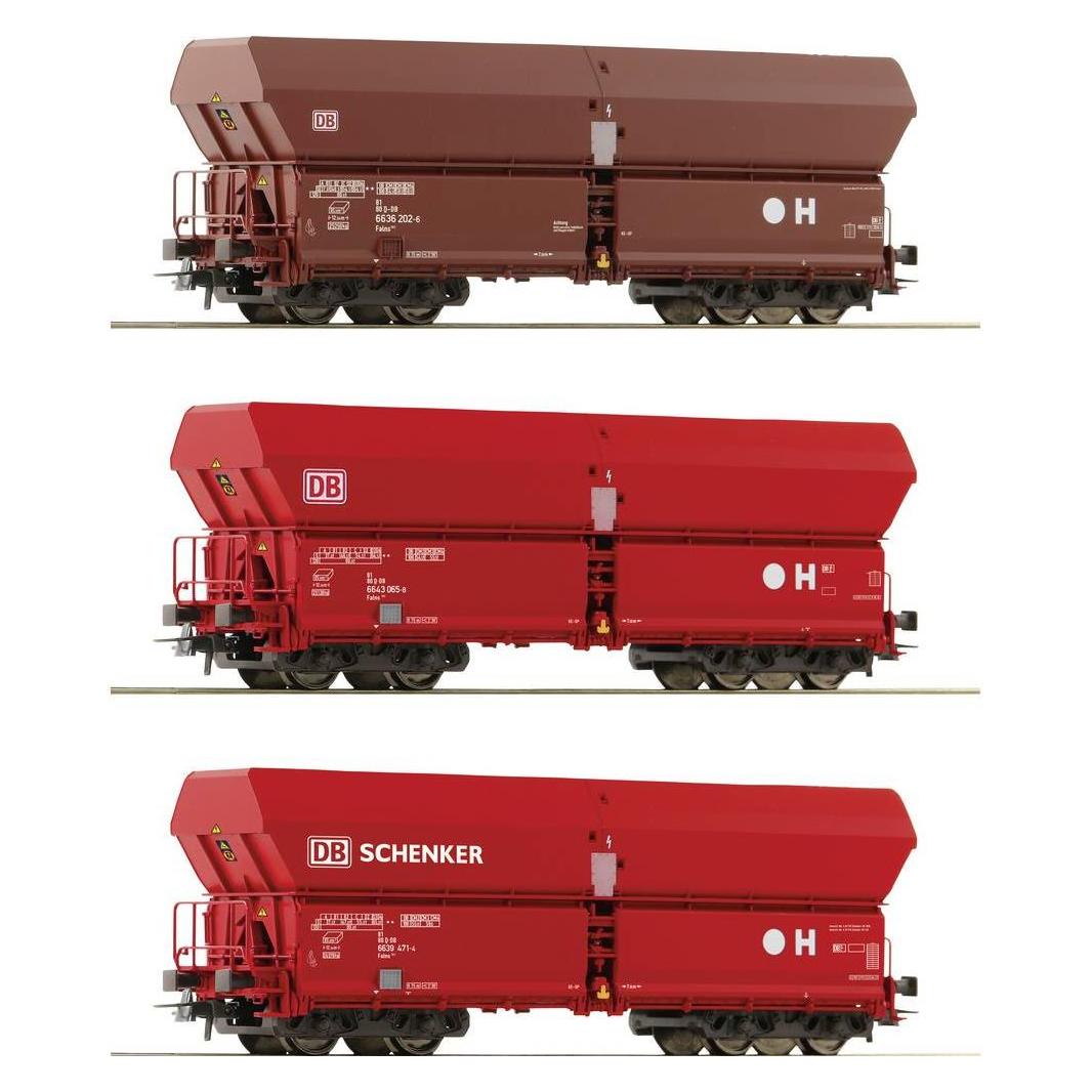 Roco 6600135 H0 3er-Set Selbstentladewagen der DB AG (Spur H0) (6600135)