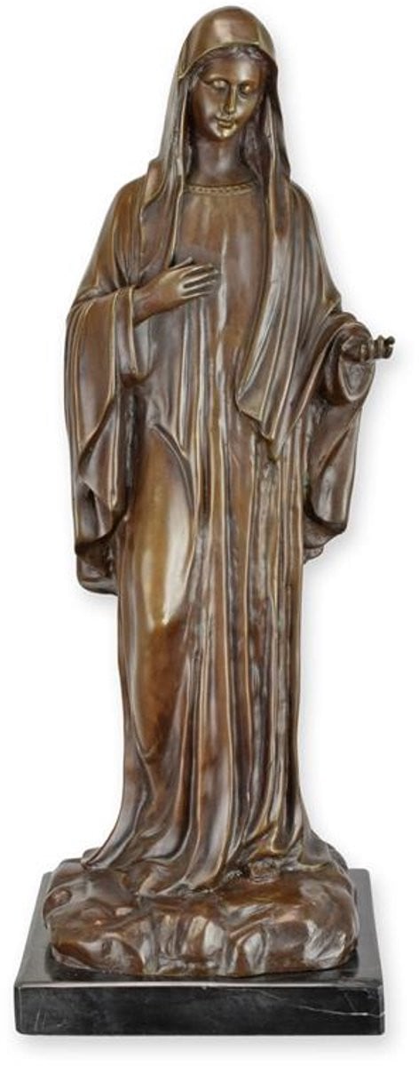 Bronzen beeld van de Madonna Maria, Hoogte: 58,1 cm