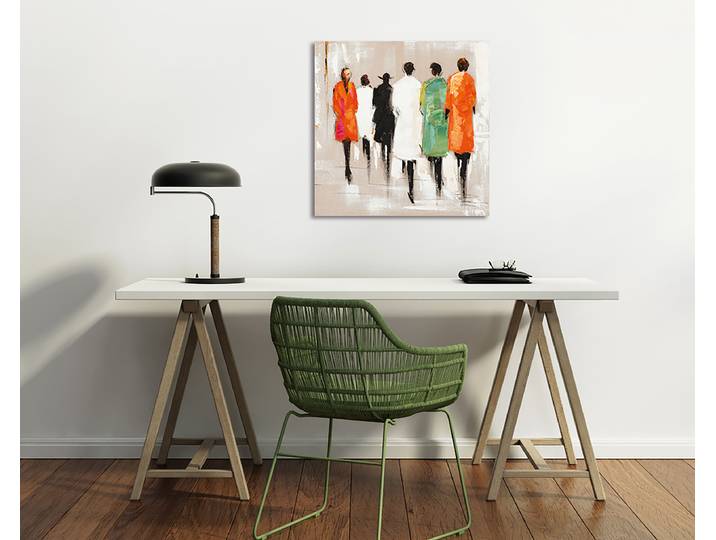 Leinwandbild Modenschau Typ A Mischgewebe Multicolor 70 x 70cm