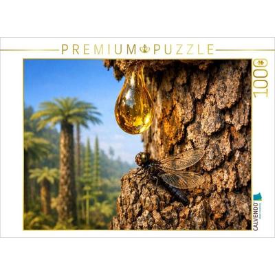 CALVENDO Puzzle Ein Urzeit Insekt, das bald zu Bernstein wird | 1000 Teile Lege-Größe 64x48cm Foto-Puzzle für glückliche Stunden