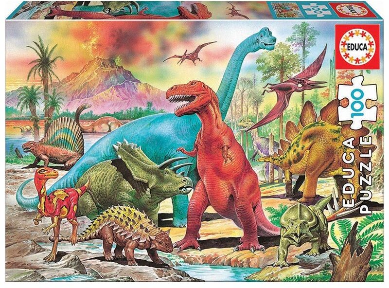 Puzzle 100 pcs Dinosaures - Educa