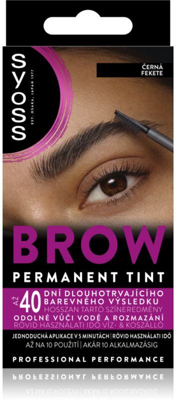 Syoss Brow Tint Øjenbrynsfarve Skygge Black 10 ml