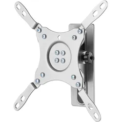 Deltaco TV/Monitor-Wandhalterung für ATVs/Wohnmobile und Anhänger, Aluminium, schwenkbar, neigbar, a (Wand, 43", 15 kg), Monitor Halterung, Silber