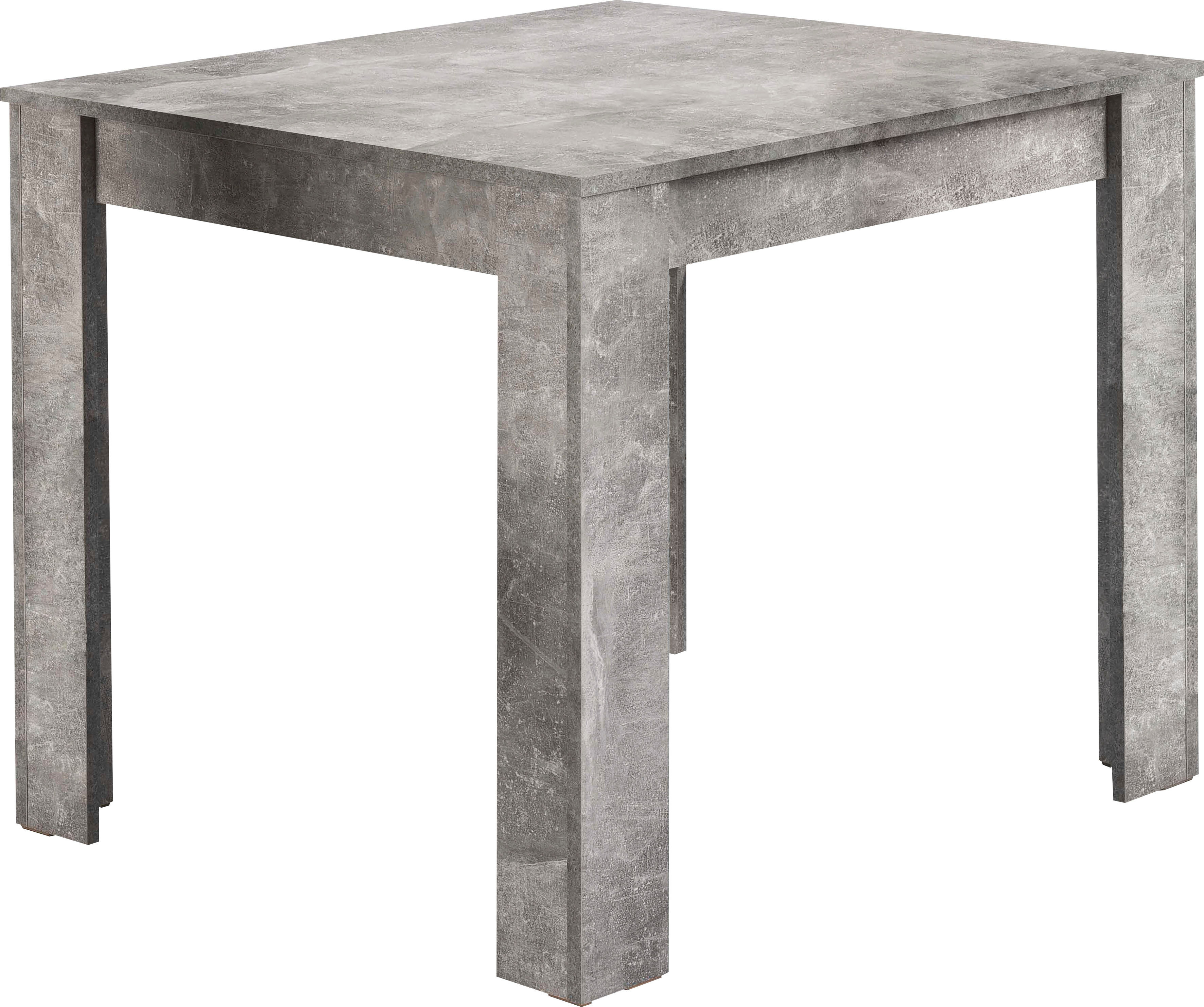 Esstisch BYLIVING "Nepal", grau (betonoptik, betonoptik, betonoptik), B:80cm H:75cm T:80cm, Tische, Esstisch, Breite 80/ 90/ 120 oder 140 cm, verschiedene Ausführungen erhältlich betonoptik, betonoptik, betonoptik B/H/T: 80cm x 75cm x 80cm
