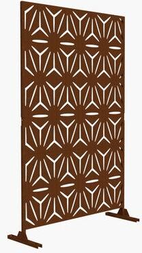 Uixe "Free Standing Metal Privacy Screen Panel Decorative Outdoor Privacy Screen - 72""H x 47""W"