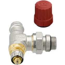 Danfoss Ventilgehäuse RA-N 15 Pressfit R 1/2, Eck, matt vernickelt