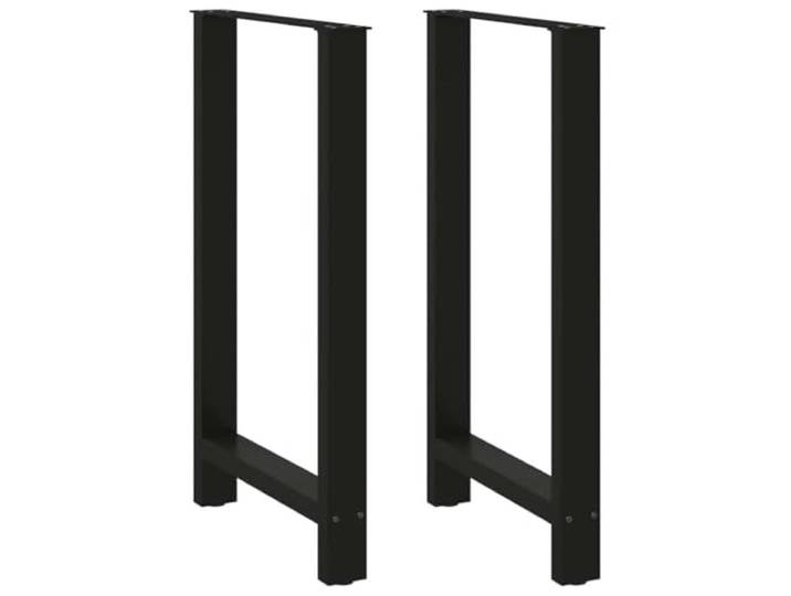 vidaXL Couchtischbeine Schwarz 2 STK. 60x(100-101) cm Stahl, Tischbein, Tischbein Metall, Esstischbein, Möbelbein, Schreibtischbein