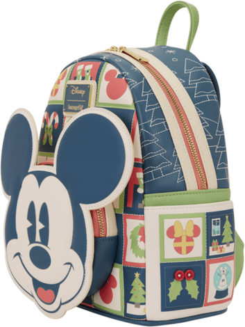 Disney Mickey ; Minnie Holiday Mini Backpack — Loungefly, Faux Leather, Officially Licensed, Disney Collectible