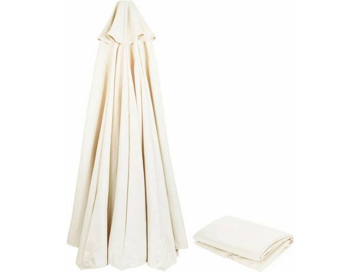 Sonnenschirm Ersatzbezug 250 cm Beige Uv80 Windfest, Creme, 123x123 cm, Sonnenschutz, Sonnenschirme