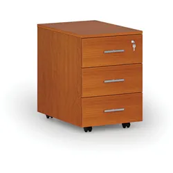 Büro-Rollcontainer PRIMO WOOD, 3 Schubladen, Kirschbaum