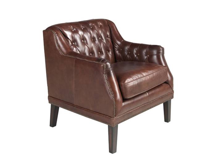 Angel Cerda Chesterfield-Sessel Chester-Sessel aus cognacbraunem Leder 75/81/80 cm, Cognac, Holz, Echtholz,Nussbaum, Mode, Füllung: Polyurethan (PUR),Polyurethan (PUR),Polyurethan (Pur), Quadratisch,Freiform, 75x80x81 cm, Wohnzimmer, Sessel, Chesterfield-Sessel