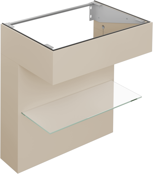 Keuco Edition 11 ART Waschtischunterschrank 32510520800 80x87x49cm, mit Ablage, Lack seidenmatt, sand
