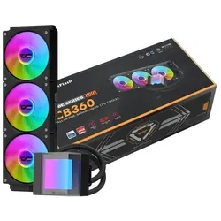 Darkflash Tech DarkFlash CB360 wassergekühlter CPU-Kühler (schwarz), CPU Wasserkühler, Schwarz