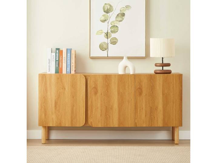 Buffet effet chêne 3 portes 150cm