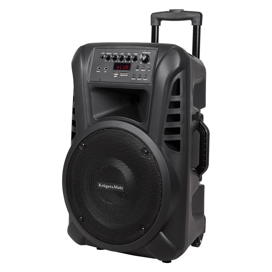 Krüger&Matz Aktive Lautsprechersäule (mit 2 UHF, SD, Bluetooth, FM, USB Funkmikrofonen) 40 Watt (Aktiv) (KM1712)