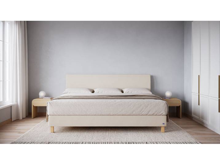 BRUNO Familienbett 240x200cm in Beige XXL Boxspringbett Premium mehrfach ausgezeichnet in Design & Qualität