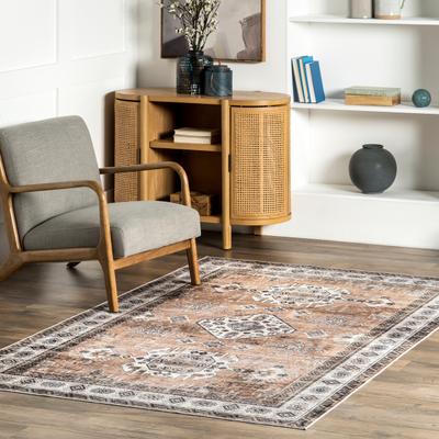 Nuloom Evelina Traditional SplashGuard Machine Washable Area Rug
