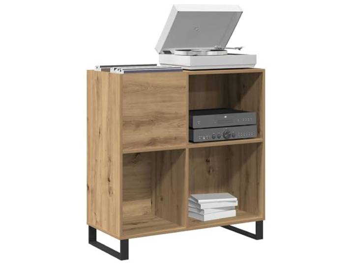 vidaXL Schallplattenschrank Artisan-Eiche 84,5 x 38 x 89 cm Hast jede Menge Platz für all deine Medien, Schicker Look, der überall gut aussieht, Aus hochwertigem Holzwerkstoff,