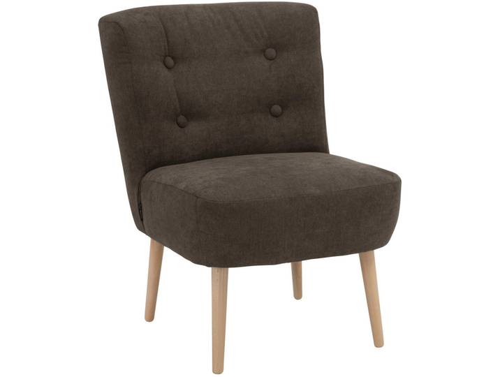Sessel, Dunkelbraun, 58x78x68 cm, Textil, Polstersessel, Modern, Max-Winzer