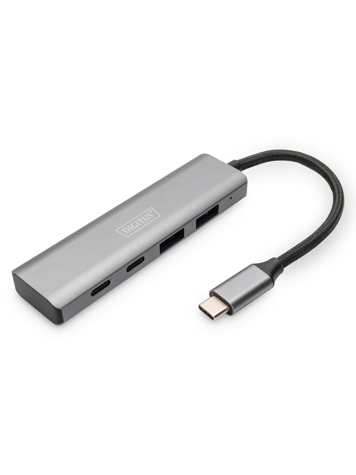 DIGITUS USB-C to 4 x USB-C Hub USB-Hubs - 4 - Grau