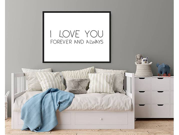 Tableau Déco I Love You Forever Always 63 x 83cm Multicolore