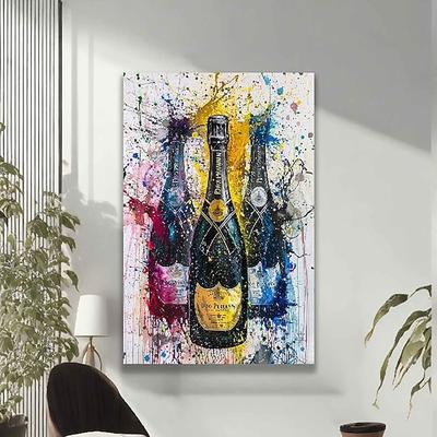 Weinflaschen Ölgemälde handgemalte Wandkunst Wein Leinwand Wein Malerei Wein Ölgemälde für Wanddekoration handgemachte Wandkunst Wein Malerei