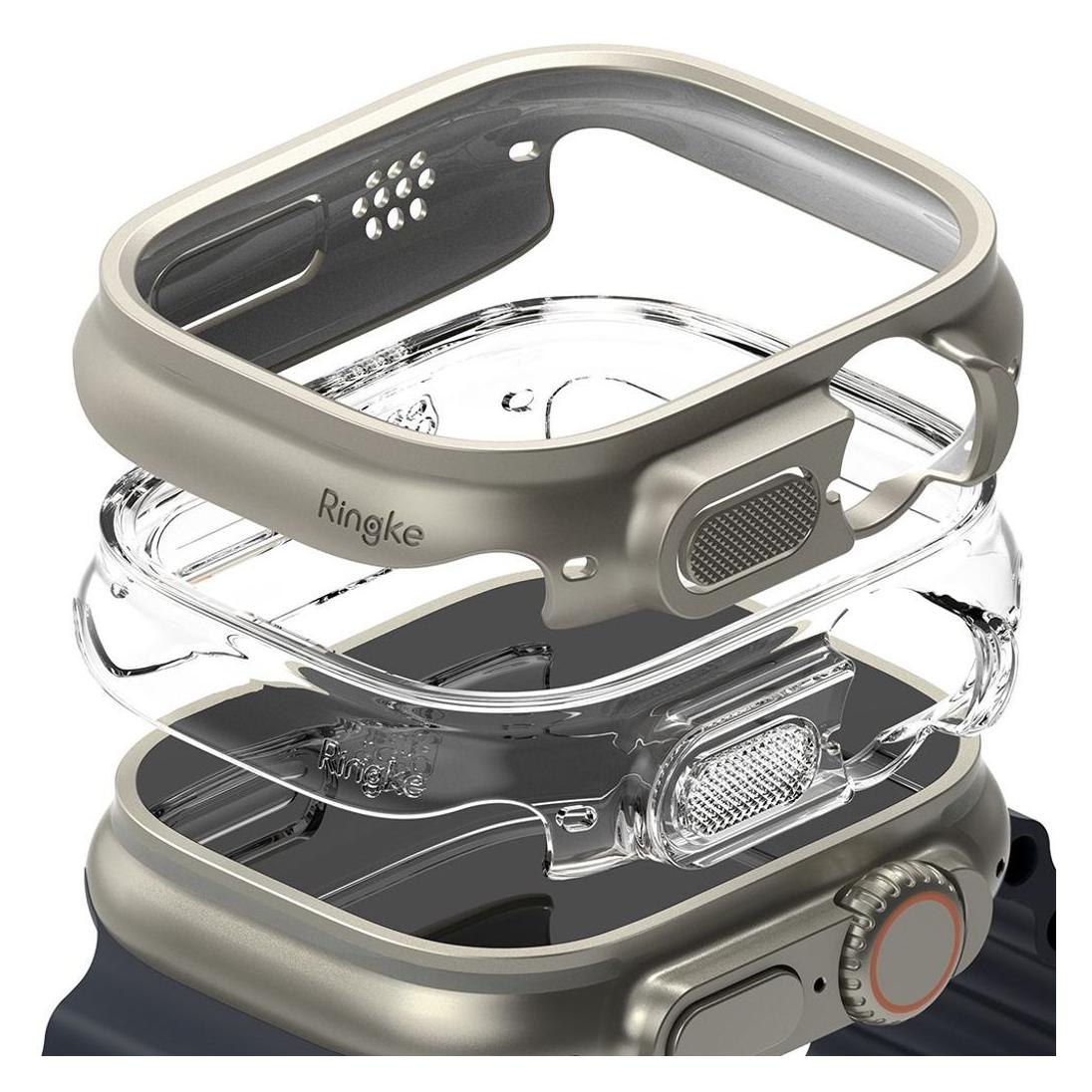 Ringke Apple Smart Watch Bildschirmrahmen, Grau, 49 mm (8809881269023)