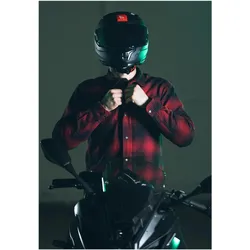 Armr, Motorradjacke, Oxford Herren Men's Prime 2.0 Shirt, verstärkte Motorradjacke für Reiten, Freizeit, rot/schwarz (Herren, 4XL)