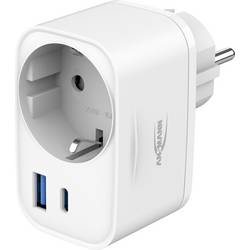 Ansmann HS220 USB Ladegerät 20 W 1x USB-A, 1x USB-C® USB PD Weiß Innenbereich Schnellladegerät 1001-0184