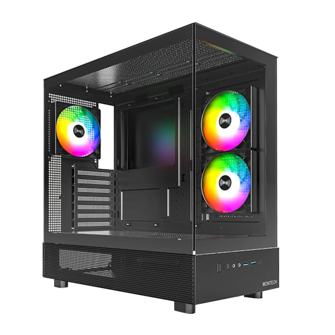 Montech PC Gehäuse XR Midi-Tower Schwarz XR (B)