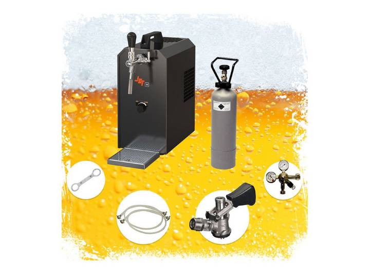 ich-zapfe Bierzapfanlage Komplett Set - Zapfanlage, Bierzapfanlage JET 30, Zapfkopf: Kombi