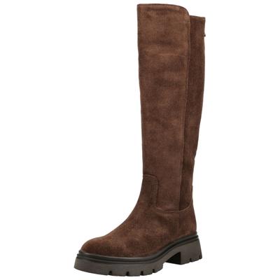 Stiefel GABOR "Gabor Stiefel Veloursleder", Damen, Gr. 37, Textil, cacao, Veloursleder, Schuhe Stiefel