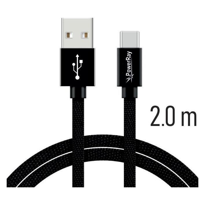 PowerRay Data Cable (2 m, USB 2.0) (PR-DCUC200TBK)