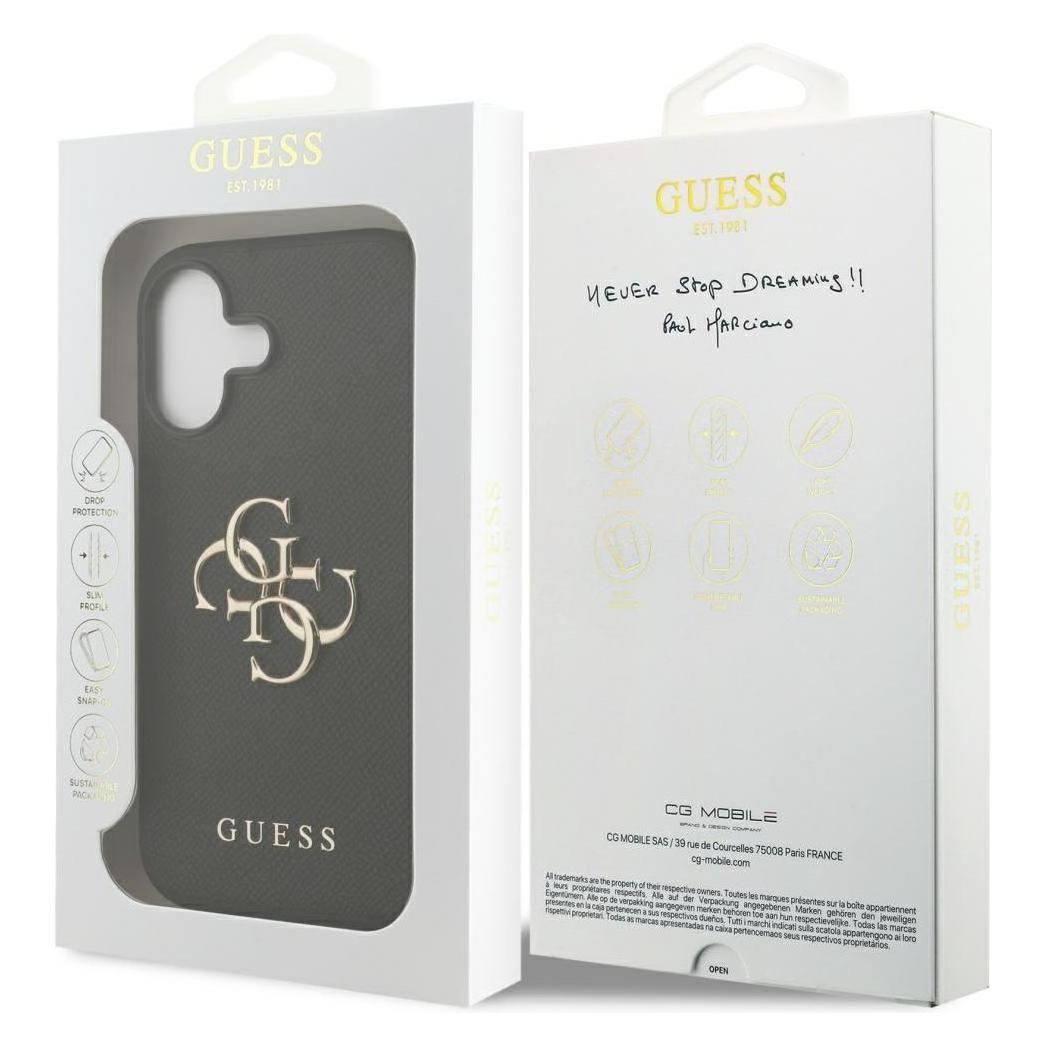 Guess - Hardcase 4G Grained Big and Classic Logo (GUHCP17SPGT4MBK) - iPhone 17 - Black (Apple iPhone 17) (62017499)