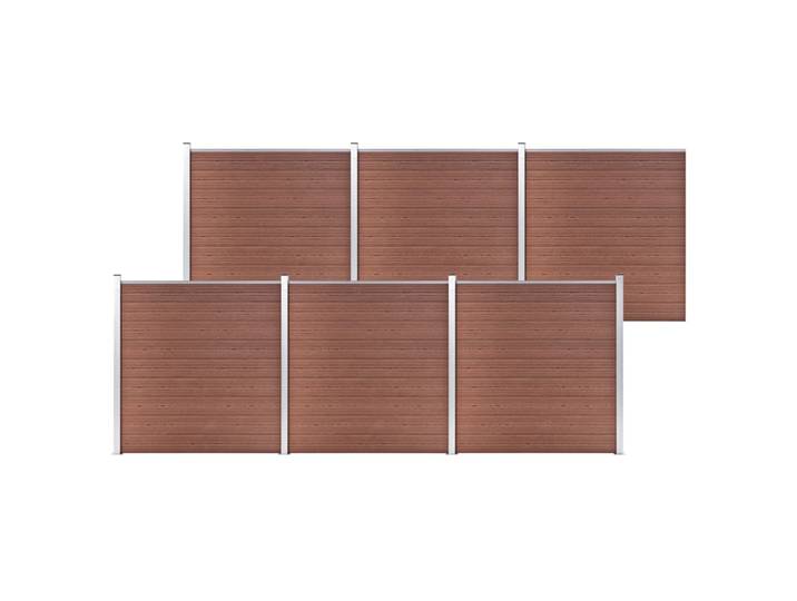 vidaXL Gartenzaun WPC 1045x186 cm Braun